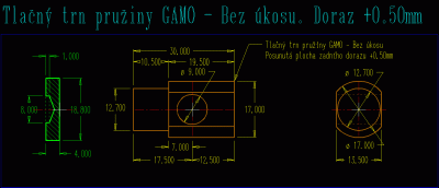 Tlačný trn pružiny GAMO - Bez úkosu. Doraz +0.50mm.gif